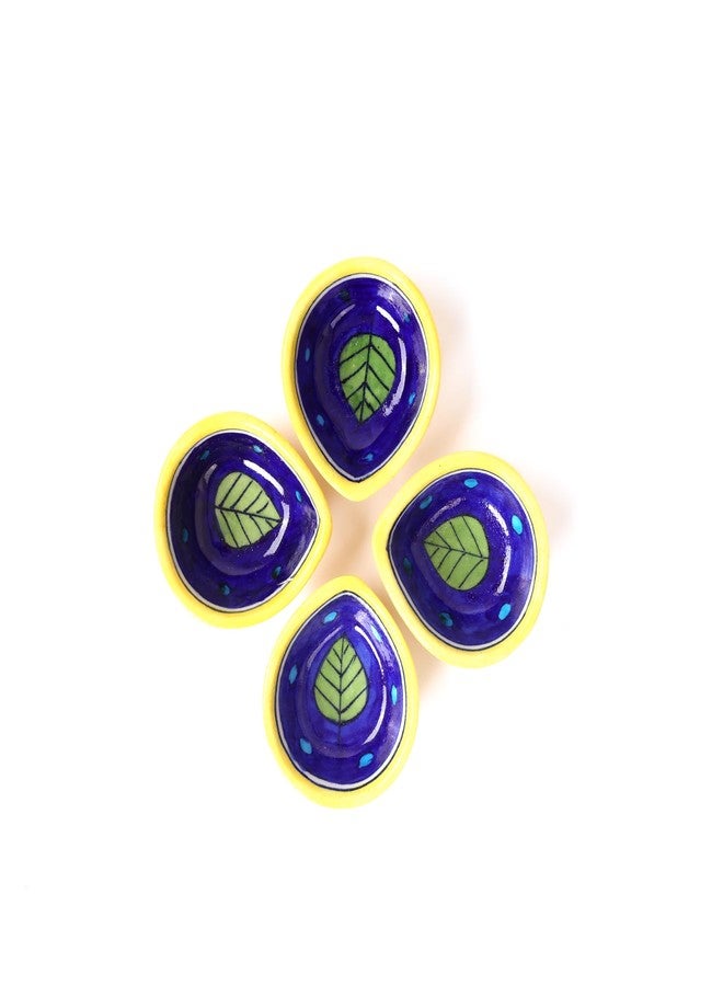 Natriel Handmade Blue Pottery Diya Diyas Earthen Assorted Colorful Diwali Decoration Puja Handpainted Home Indoor Outdoor Design Handmade Mix Color (Design-09) - Image 5